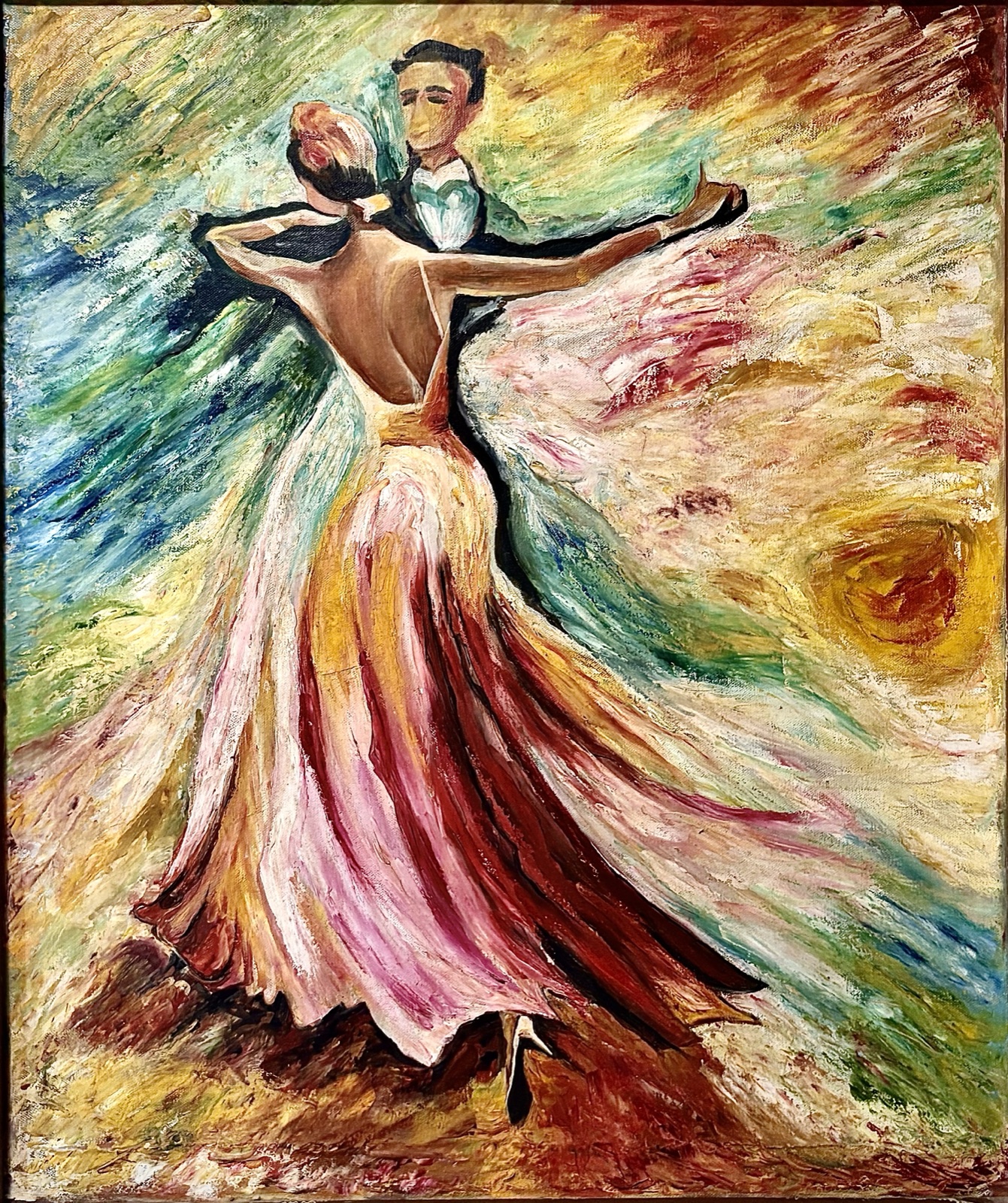 Waltz — an oil painting of a dancing couple